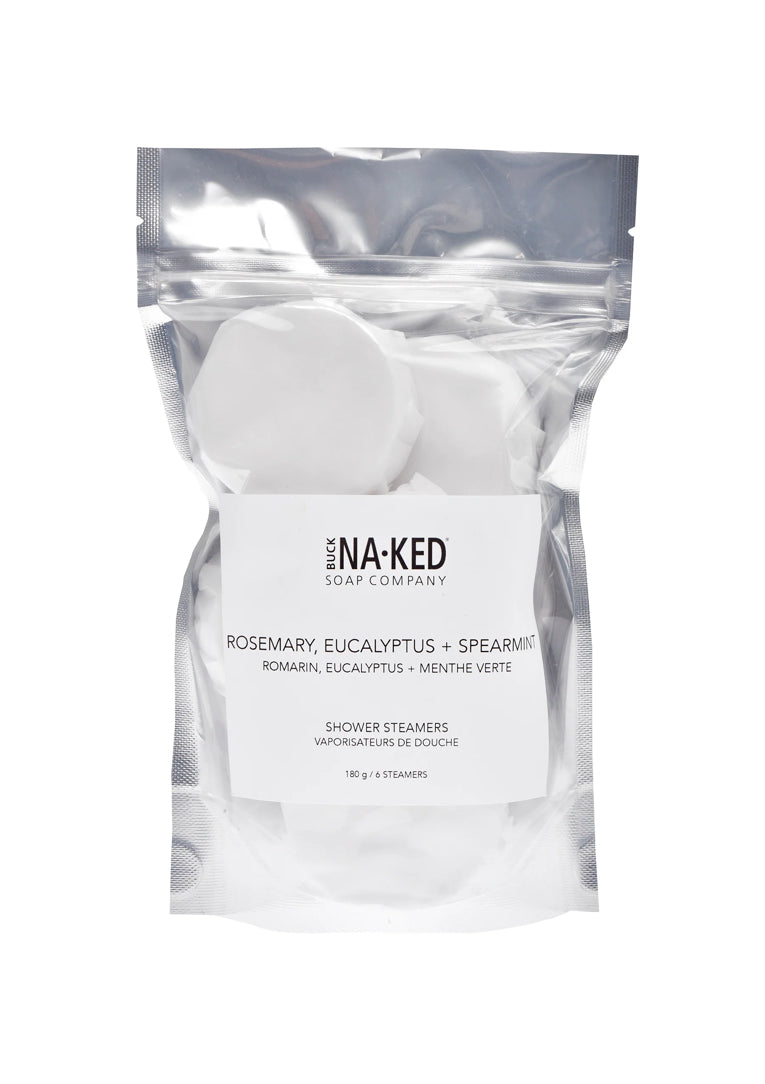 BUCK NAKED Rosemary, Eucalyptus + Spearmint Bath Steamers