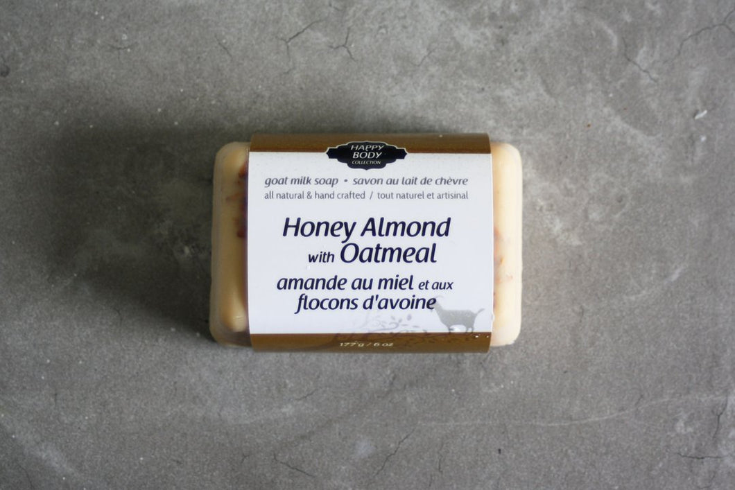 HAPPY BODY Goat Milk Soap Honey Almond with Oatmeal