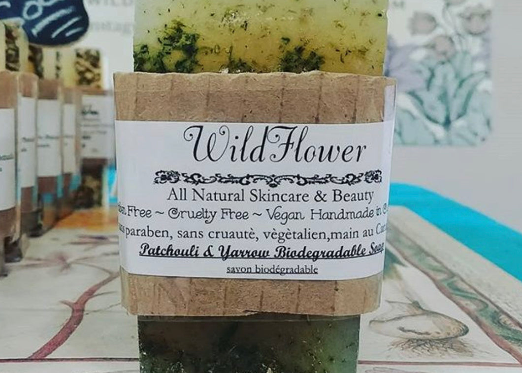 WILDFLOWER Biodegradable Soap Patchouli & Yarrow